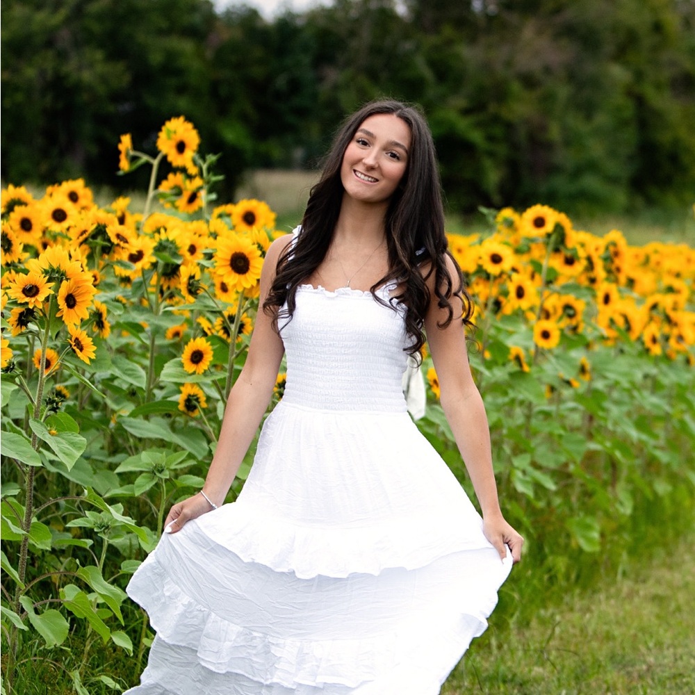 Francesca's Collections Strapless White Dress